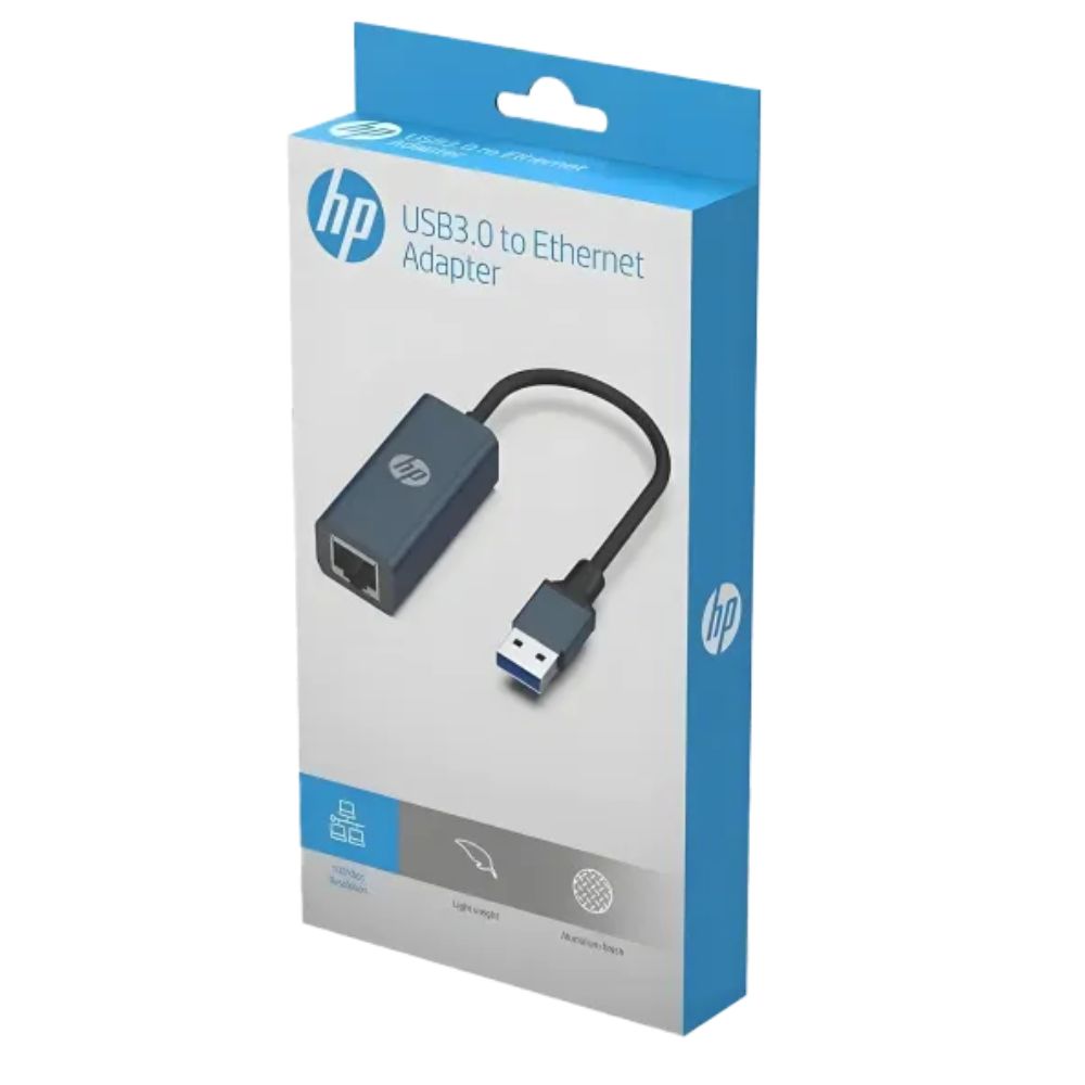 HP DHC-CT101 2 IN 1 USB3.0 to RJ45 Lan Gigabit Ethernet Network Adapter - 1000Mbps Transmission Speed - Compatible With Multiple Systems - Aluminum Alloy Material