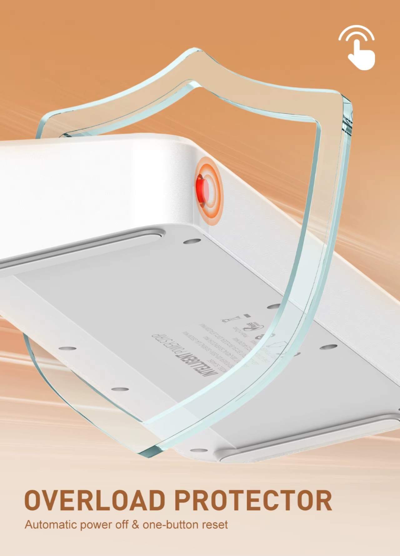 شريط طاقة LDNIO SC4408C بأربعة منافذ كهربائية + أربعة منافذ USB – كابل بطول 2 متر، بحد أقصى 2500 واط، شحن بتقنية التعرف التلقائي، حماية من التحميل الزائد