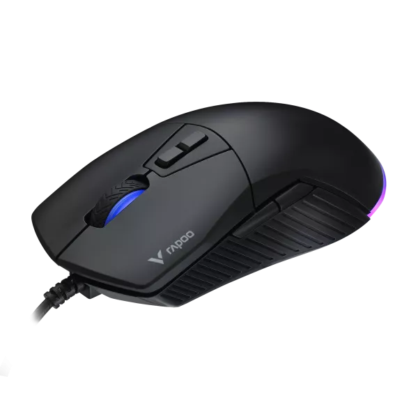 Rapoo V360 IR Optical Gaming Mouse – 6200 DPI, 1000 Hz, 7 Programmable Buttons, RGB Lighting, Onboard Memory, Ergonomic Design