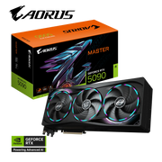 Gigabyte AORUS GeForce RTX 5090 MASTER 32G – Blackwell GPU, 32 GB GDDR7 512-bit, 2,655 MHz Boost, PCIe 5.0, WINDFORCE Cooling, LCD Edge, RGB Halo