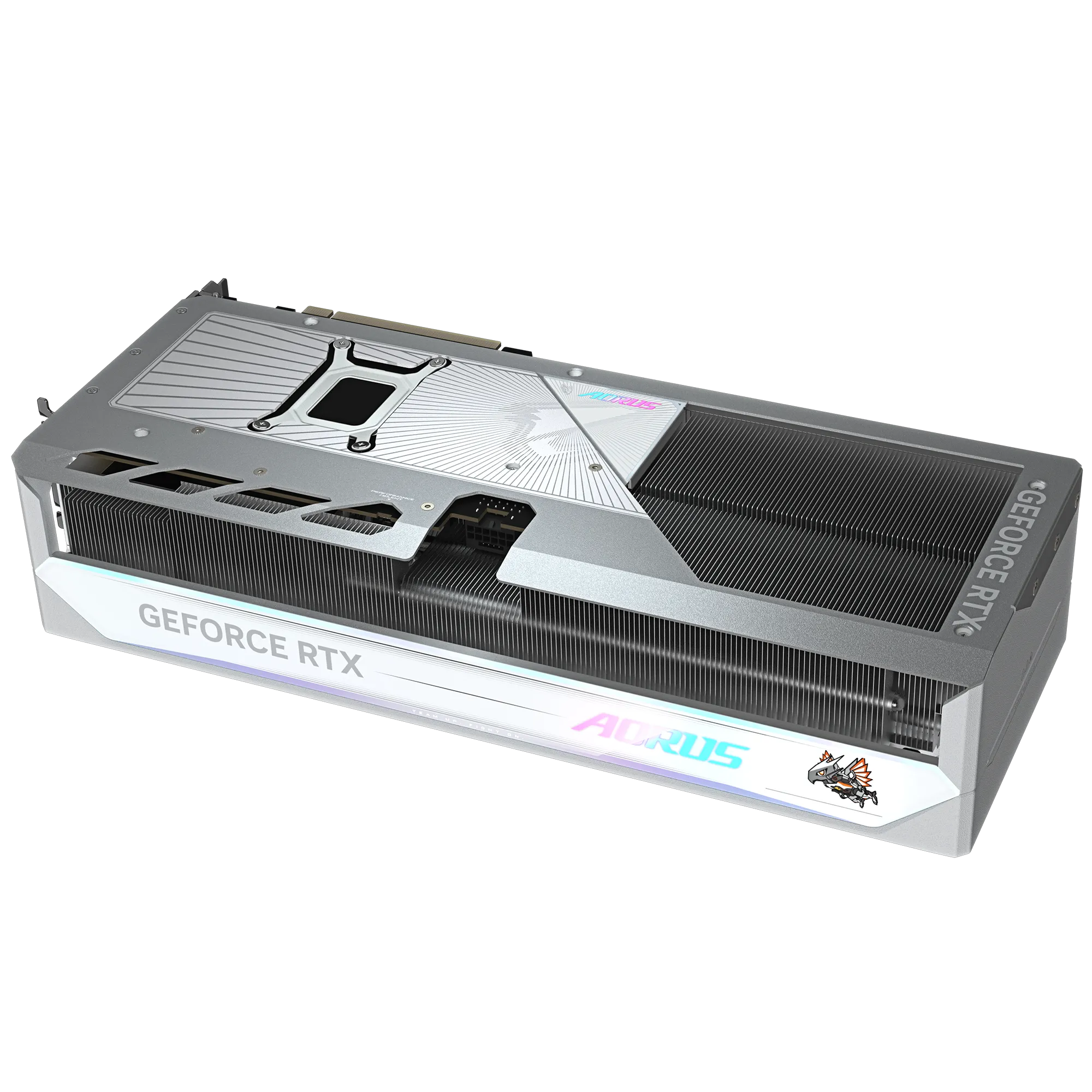 بطاقة رسومات GIGABYTE RTX 5080 AORUS MASTER ICE - ذاكرة GDDR7 سعة 16 جيجابايت، وتردد 2805 ميجاهرتز، وتقنية PCIe 5.0، وتبريد WINDFORCE، وشاشة LCD Edge View، وإضاءة RGB Halo، ونظام BIOS مزدوج