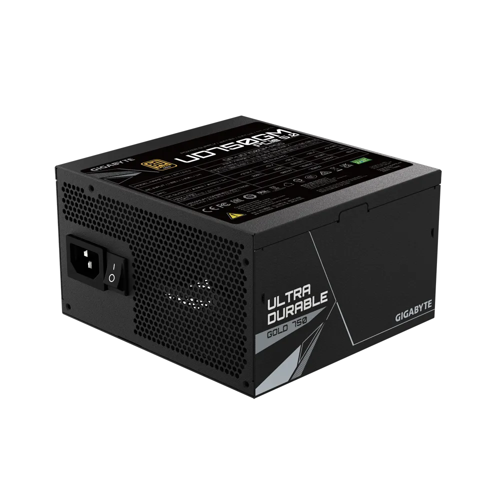 GIGABYTE GP-UD750GM PG5 PSU – 750W, ATX 3.0, PCIe Gen5 Ready, 80+ Gold, Fully Modular, Compact Design