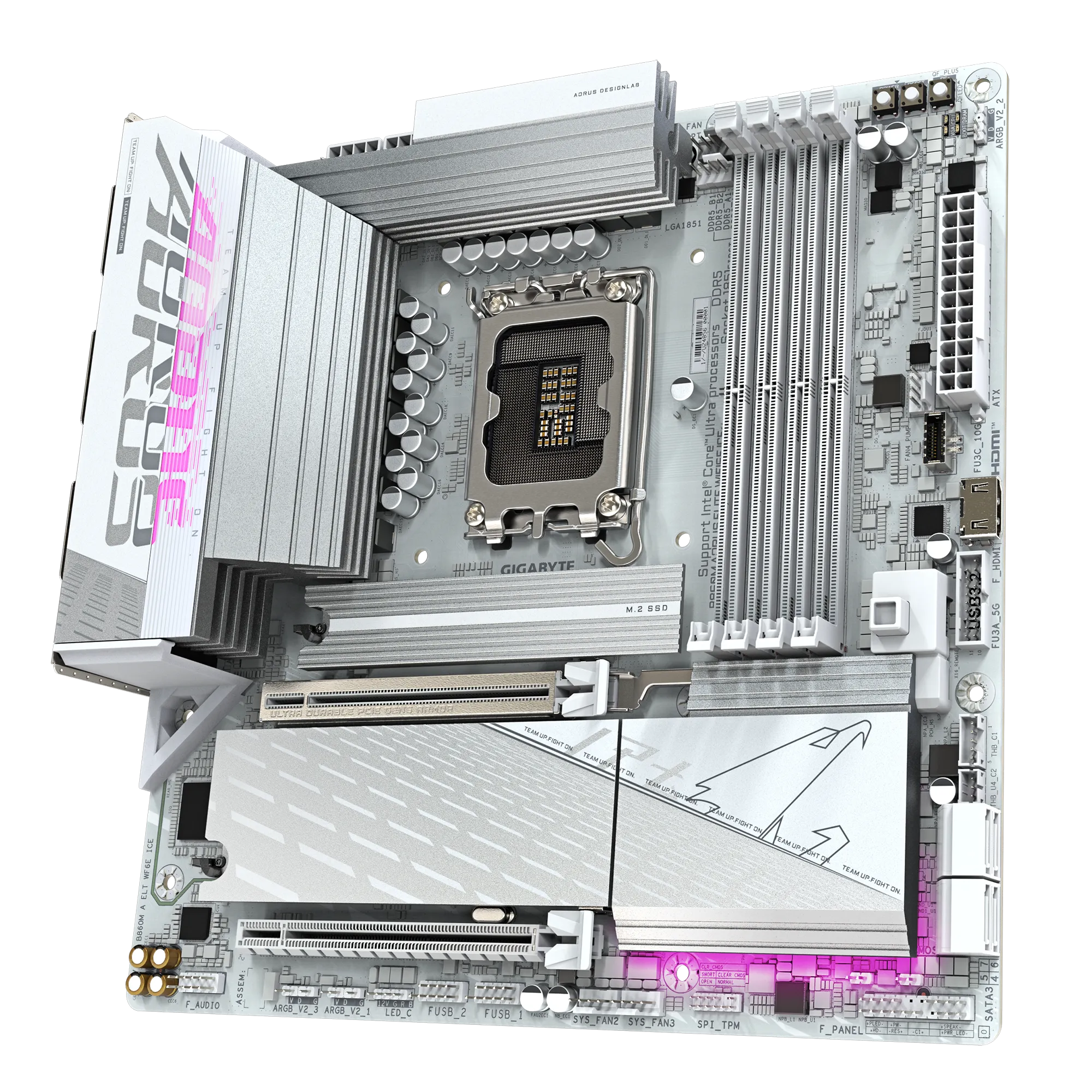 GIGABYTE B860M AORUS ELITE WIFI6E ICE mATX Motherboard – Intel B860, LGA 1851, DDR5, 3× M.2 (1× PCIe 5.0), Wi-Fi 6E, USB4 Type-C