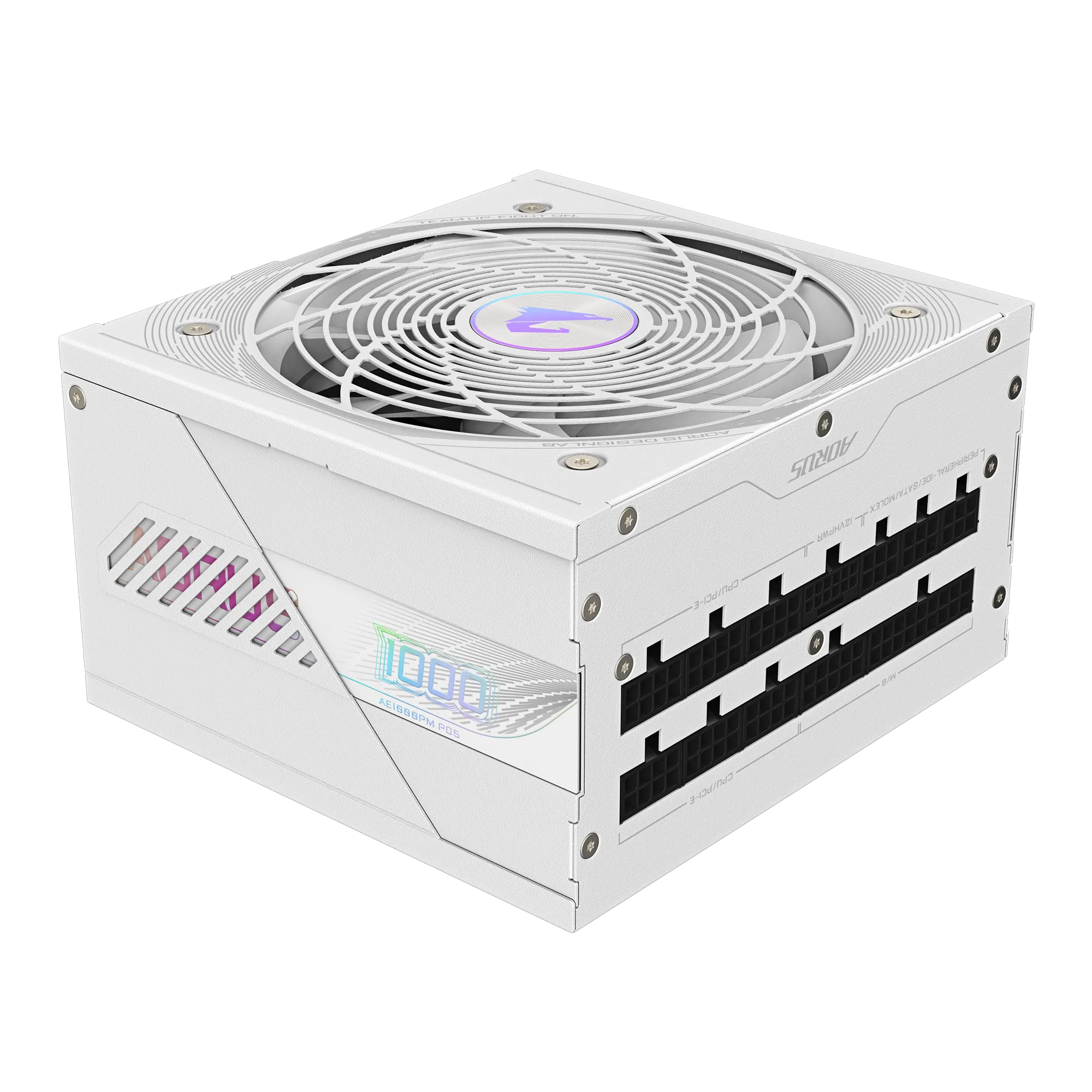 Gigabyte AORUS ELITE 1000W GP-AE1000PM PG5 ICE – ATX 3.x & PCIe 5.0/5.1 Ready, 80 Plus Platinum, Fully Modular, 120 mm FDB Fan