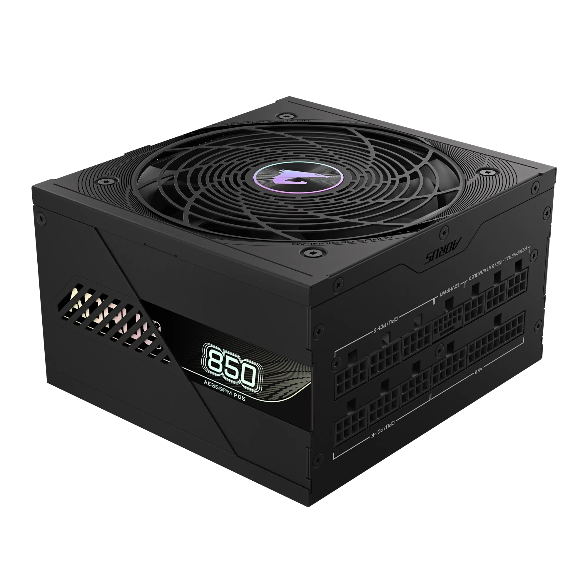 Gigabyte AORUS ELITE 850W GP-AE850PM PG5 ICE – ATX 3.0/3.1 & PCIe 5.0 Ready, 80 Plus Platinum, Fully Modular, 120 mm FDB Fan,