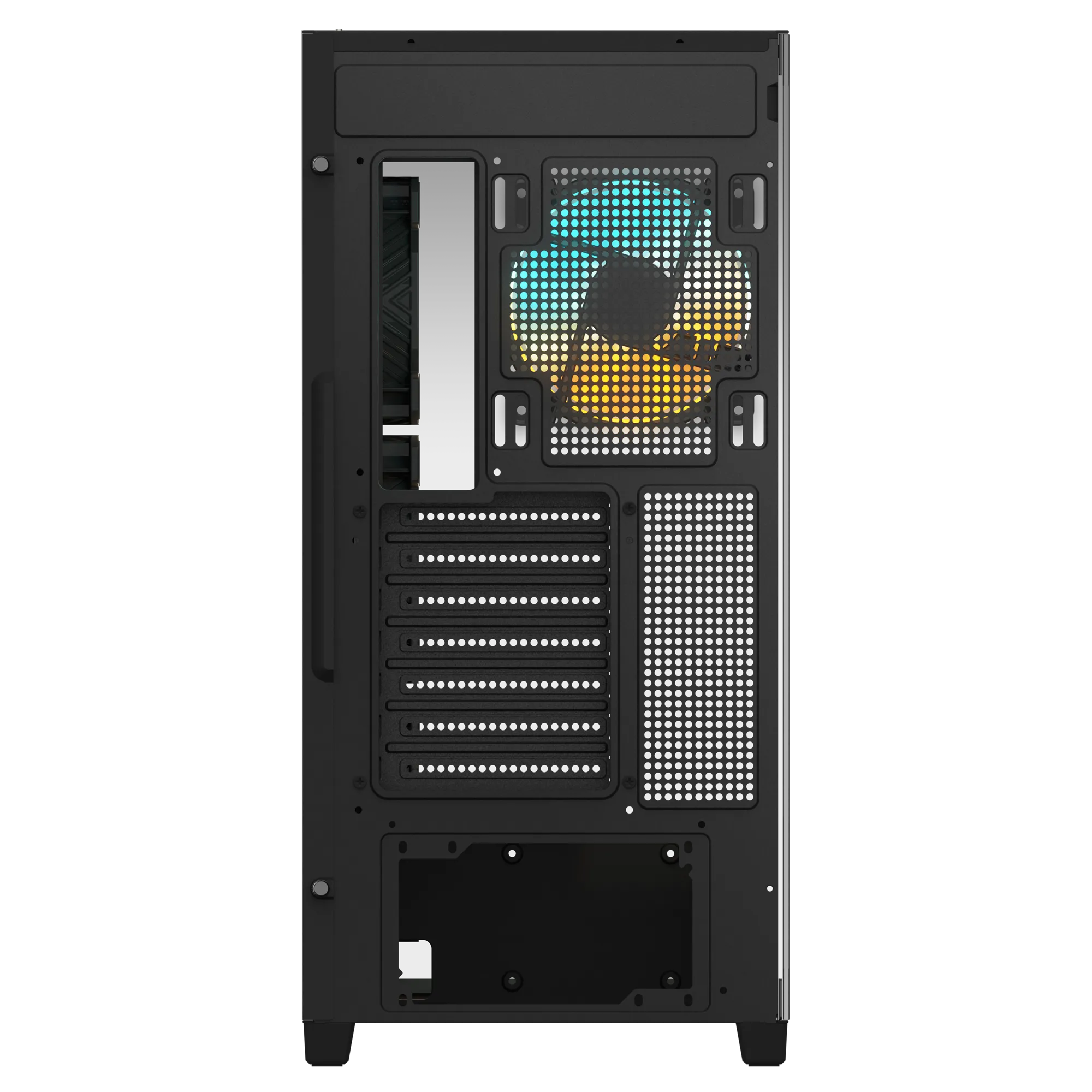 GIGABYTE C500 Panoramic Stealth Mid‑Tower PC Case – 270° Tempered Glass, ARGB Fans, USB‑C Gen2, Vertical GPU, Optimized Airflow