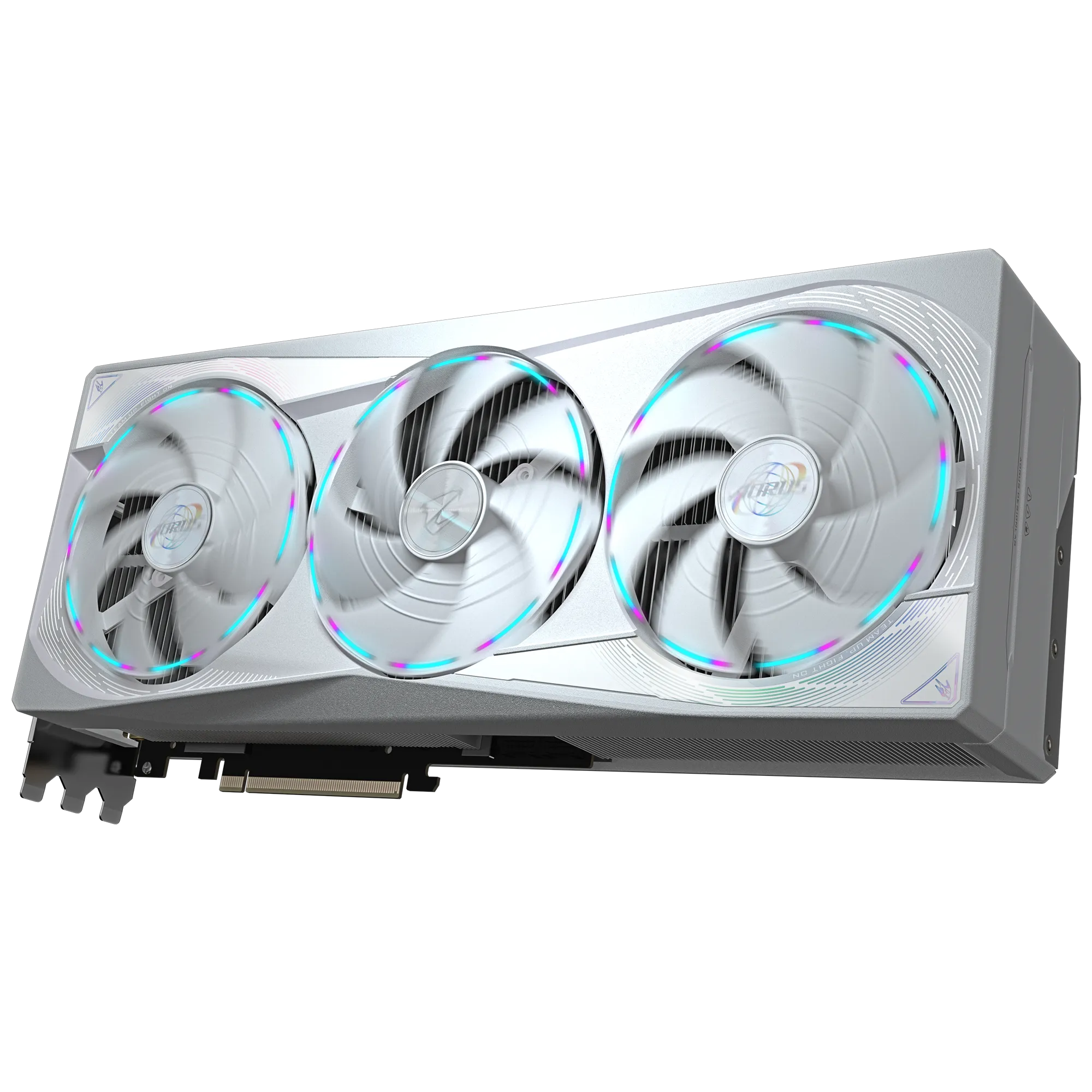 بطاقة رسومات GIGABYTE RTX 5080 AORUS MASTER ICE - ذاكرة GDDR7 سعة 16 جيجابايت، وتردد 2805 ميجاهرتز، وتقنية PCIe 5.0، وتبريد WINDFORCE، وشاشة LCD Edge View، وإضاءة RGB Halo، ونظام BIOS مزدوج