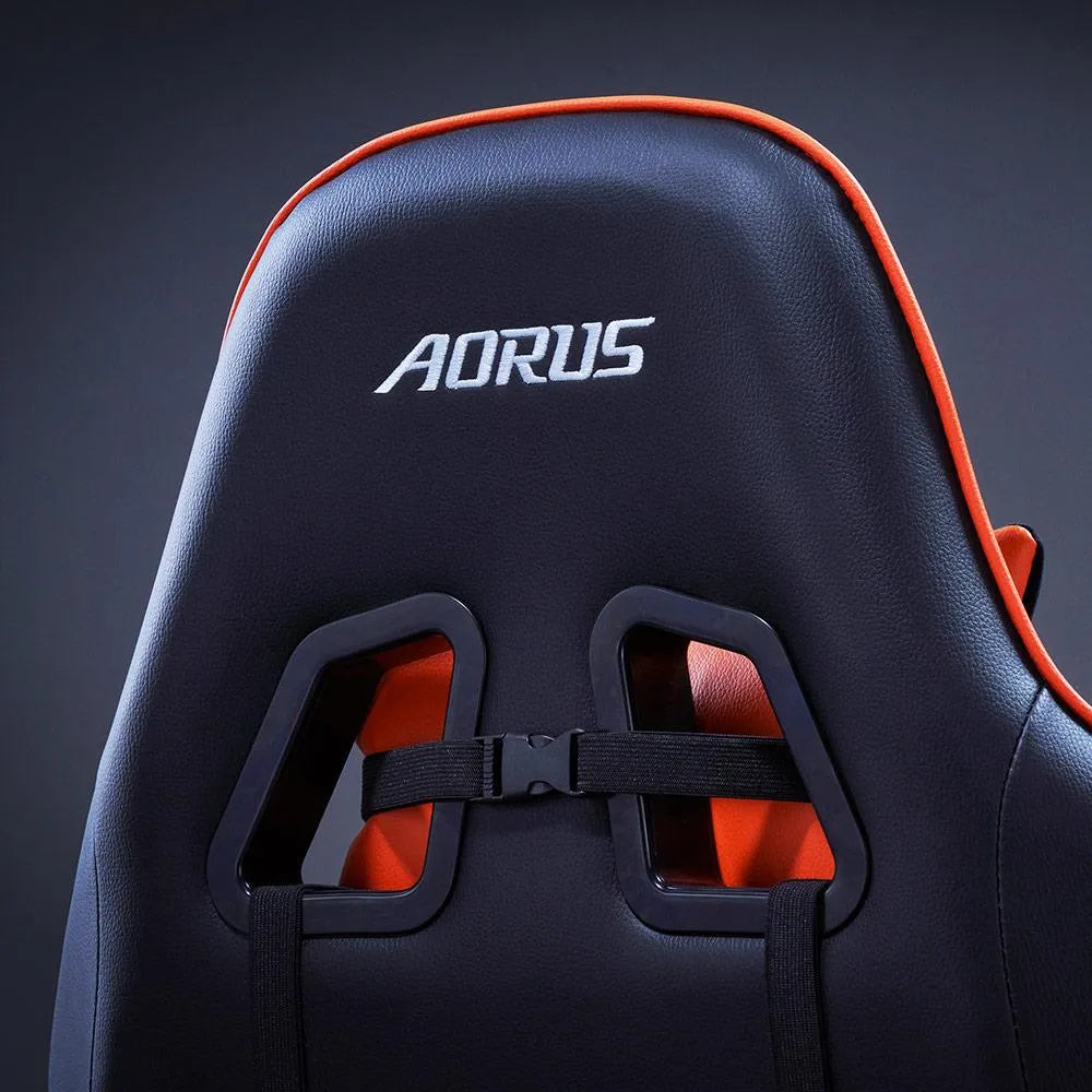 كرسي ألعاب AORUS AGC310 – تصميم مريح، إمالة حتى 160 درجة، وسائد قابلة للتعديل، هيكل فولاذي، معتمد من BIFMA