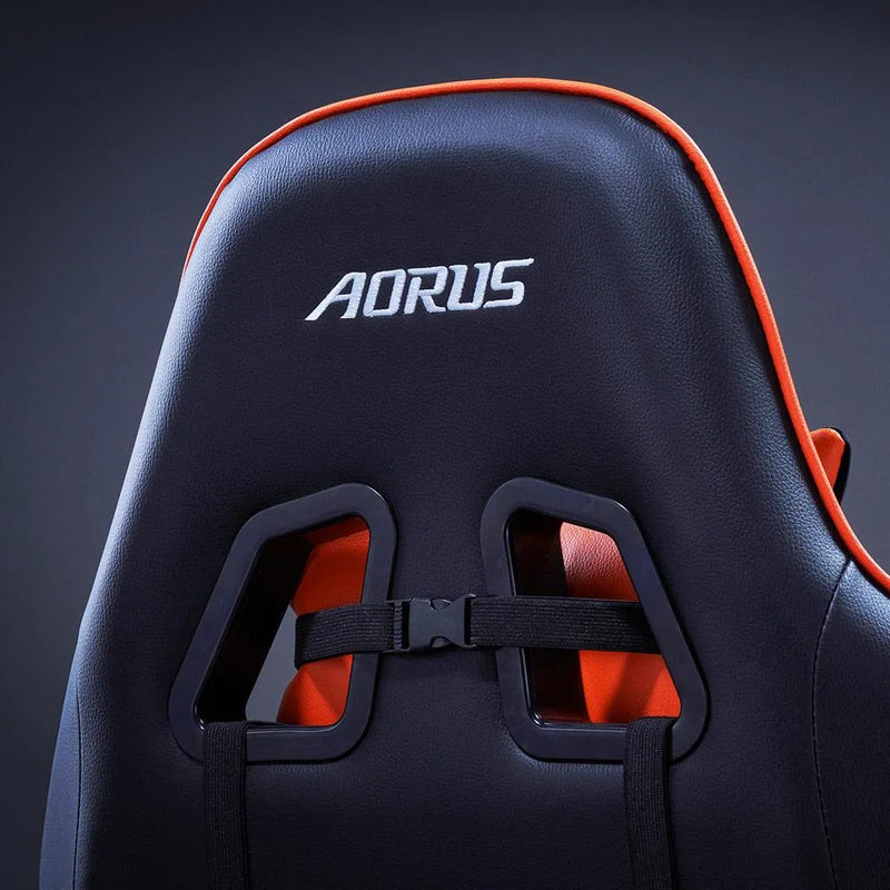 كرسي الألعاب AORUS AGC310 - تصميم مريح، إمكانية إمالة 160 درجة، وسائد قابلة للتعديل، إطار فولاذي، معتمد من BIFMA