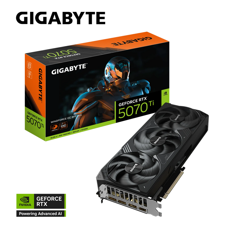 GIGABYTE GeForce RTX 5070 Ti WINDFORCE OC SFF 16G Graphic Cards