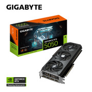 بطاقة رسومات GIGABYTE GeForce RTX 5050 GAMING OC 8G - ذاكرة GDDR6 سعة 8 جيجابايت، 128 بت، PCIe 5.0، 2632 ميجاهرتز Boost، 2×DP 2.1b + 2×HDMI 2.1b، DLSS 4 وتتبع الأشعة