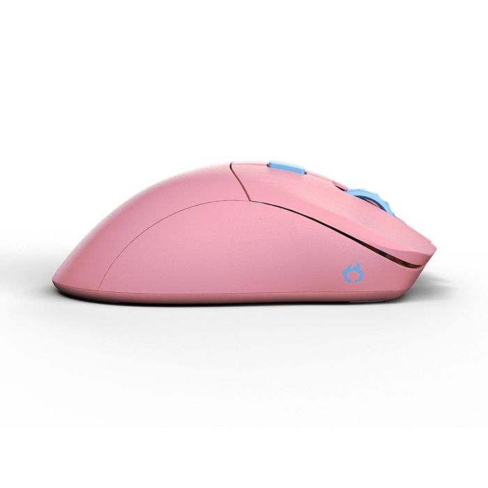 فأرة الألعاب اللاسلكية Glorious Model D Pro لون فلامنغو بينك – خفيفة الوزن للغاية 58 جرام، مستشعر BAMF بدقة 19,000 DPI، بطارية تدوم أكثر من 80 ساعة، اتصال 2.4 جيجاهرتز بدون تأخير، تصميم مريح لليد اليمنى، 6 أزرار قابلة للبرمجة، أقدام PTFE