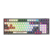 لوحة مفاتيح ميكانيكية Bloody WS98 ثنائية النواة 2.4 جيجا هرتز لاسلكية، بلوتوث v5.1، اتصال سلكي USB، بكسل أحمر