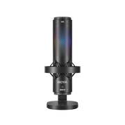 ميكروفون BOYA K9 الاحترافي بتقنية USB، صوت هاي-فاي بدقة 48kHz/24-bit، 3 أنماط التقاط، إلغاء ضوضاء بالذكاء الاصطناعي، إضاءة RGB، مراقبة فورية، تحكم في الكسب، وحامل مكتبي