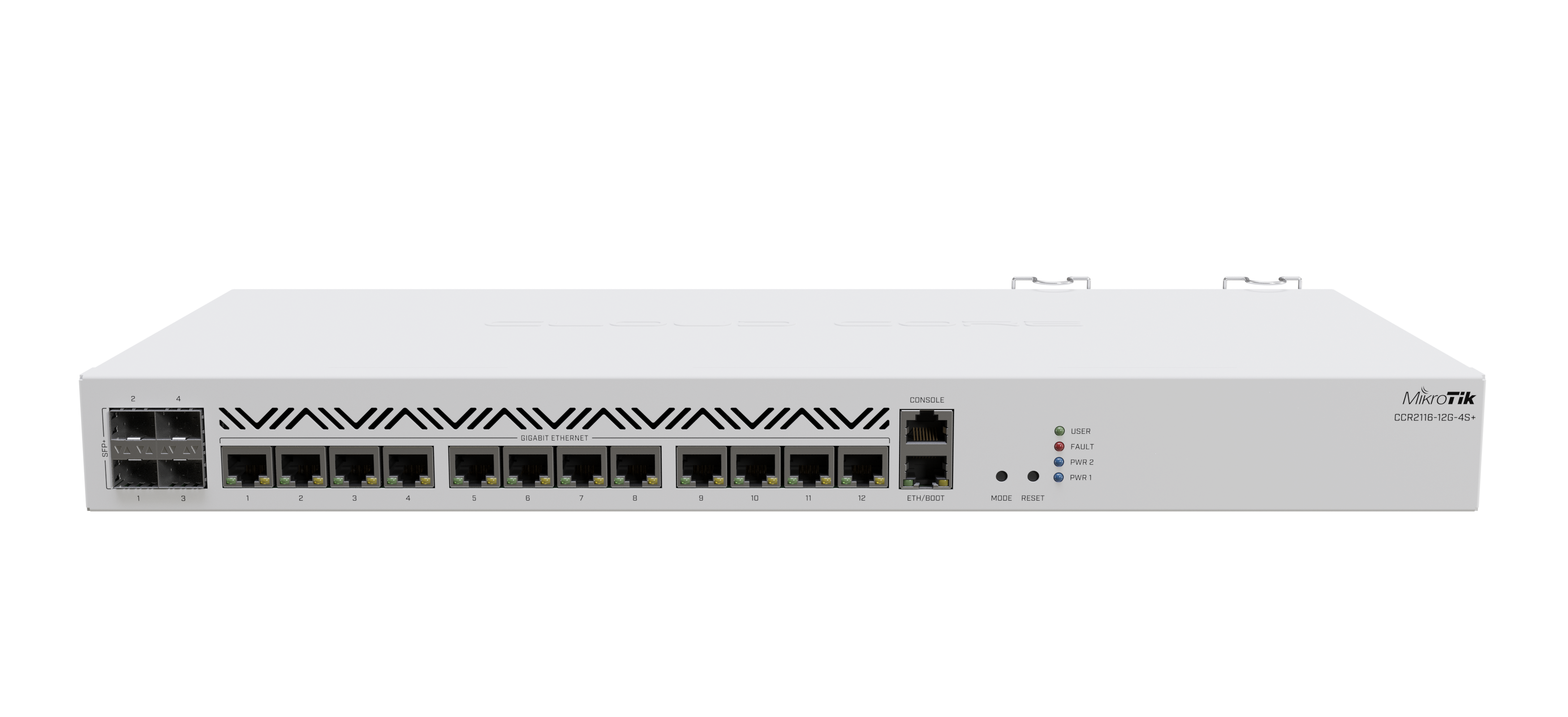 MikroTik CCR2116‑12G‑4S+ 16‑Core 2 GHz Cloud Core Router – 13× GbE, 4× 10Gb SFP+, 16 GB RAM, Dual PSU, Layer‑3 Offload