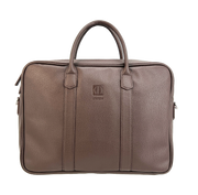 UNION حقيبة لابتوب جلد صناعي مقاس 17.3 بوصة – حقيبة أعمال كبيرة جداً بتصميم متعدد الجيوب - بني قهوة