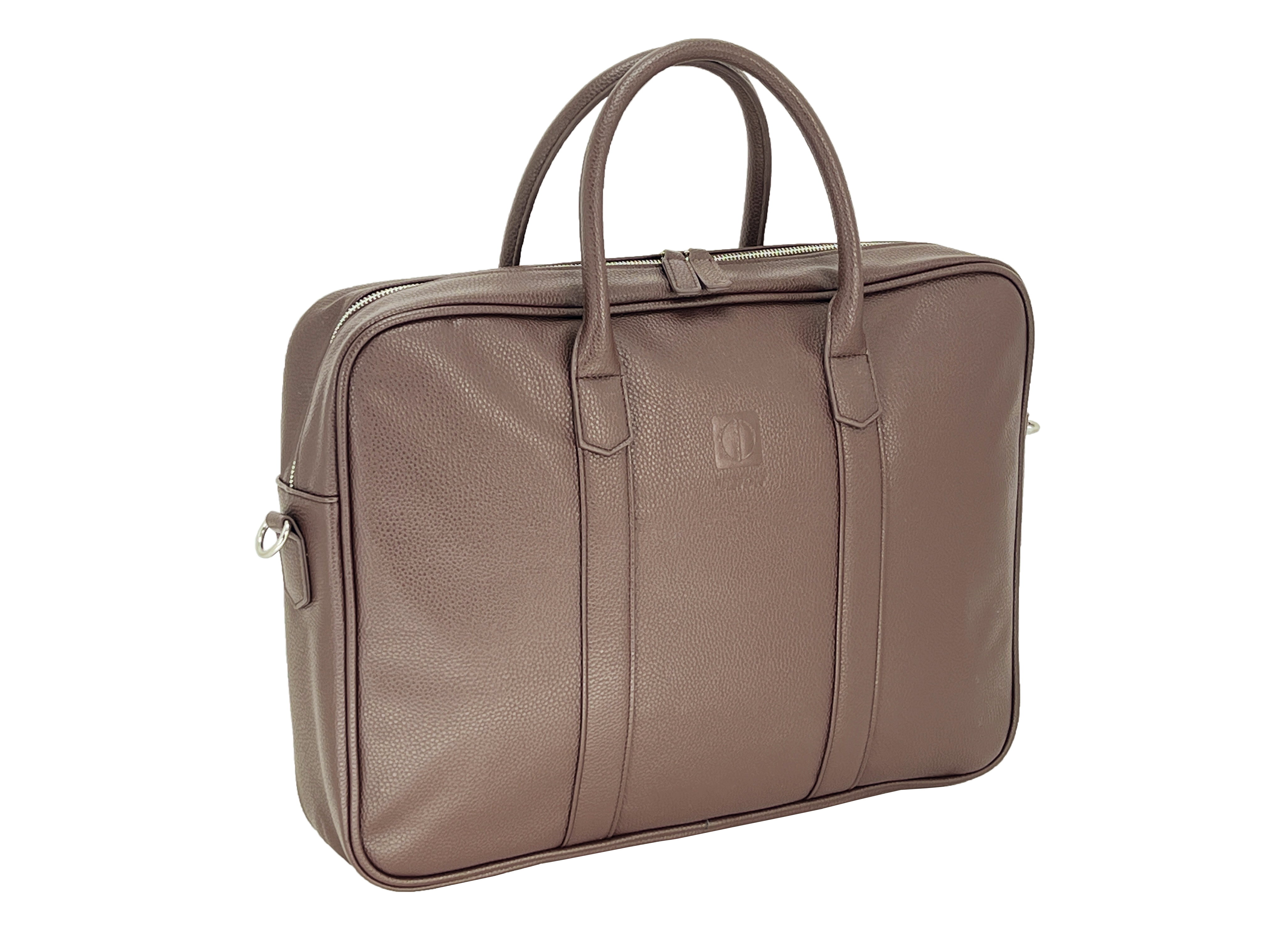 UNION حقيبة لابتوب جلد صناعي مقاس 17.3 بوصة – حقيبة أعمال كبيرة جداً بتصميم متعدد الجيوب - بني قهوة