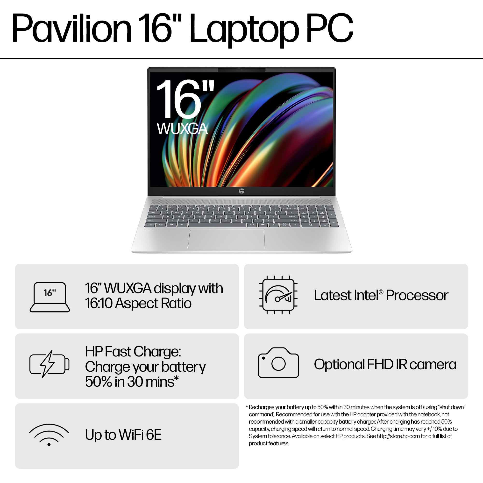 HP PAVILION LAPTOP 16-AF0015NE 16" 2K - Ultra 7 155U - 1TB SSD - RAM 32GB - NVIDIA MX570 4GB - Win 11 Pro K