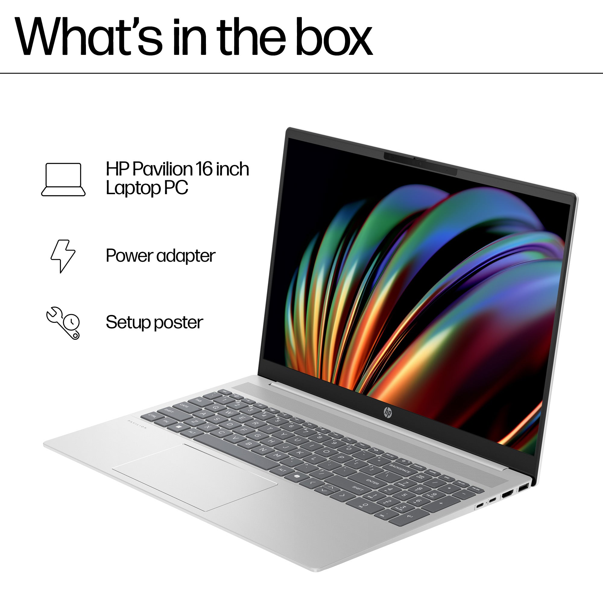 HP PAVILION LAPTOP 16-AF0015NE 16" 2K - Ultra 7 155U - 1TB SSD - RAM 32GB - NVIDIA MX570 4GB - Win 11 Pro K