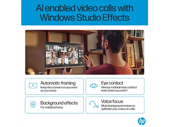 HP OmniStudio X All-in-One Desktop Next Gen AI 27-cs0000t PC - 27" FHD 60Hz - Intel Core Ultra 5 226V - 16GB RAM - 256GB SSD -  Shared - WIN 11 PRO K