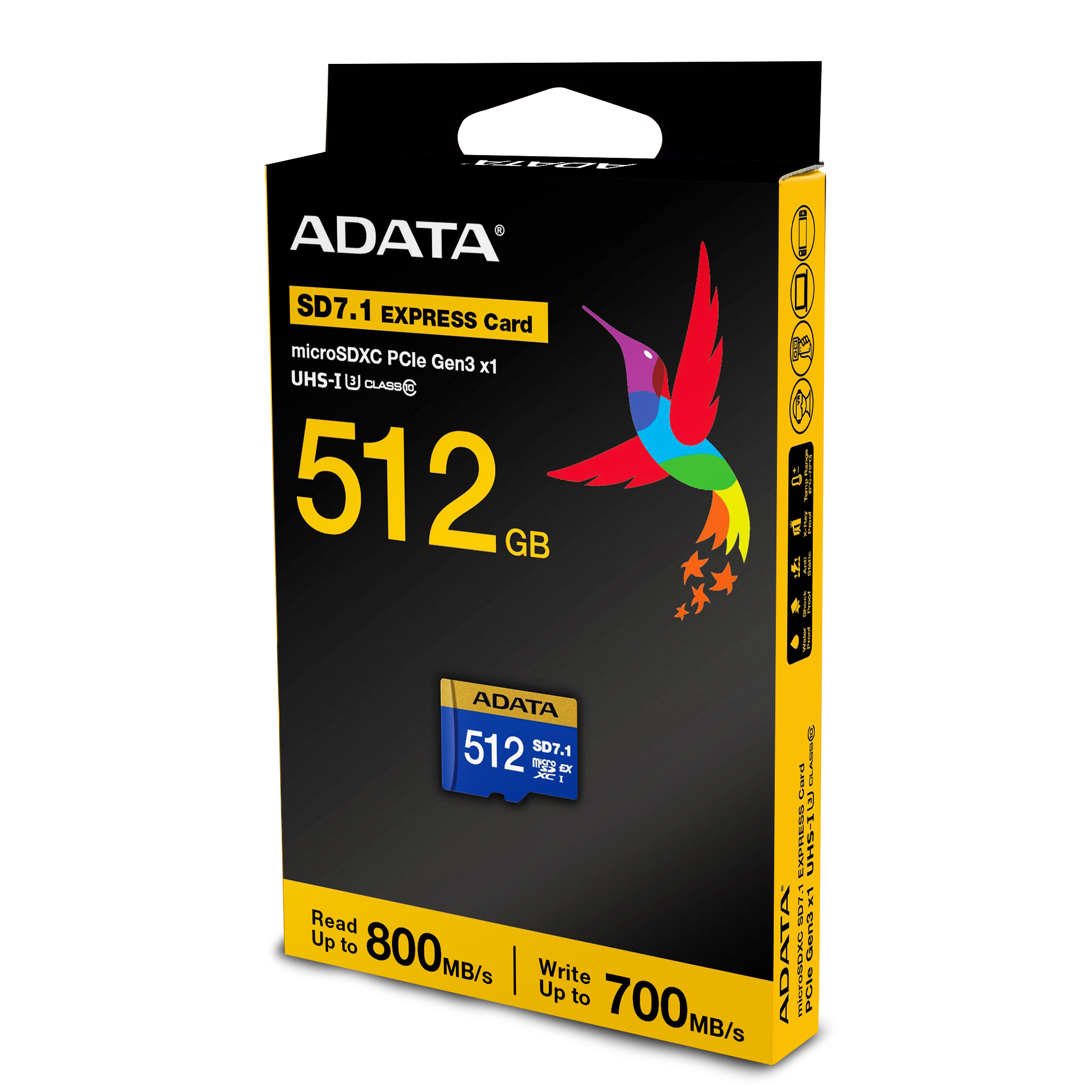 بطاقة ADATA Premier Extreme microSDXC SD7.1 Express بسعة 512 جيجابايت