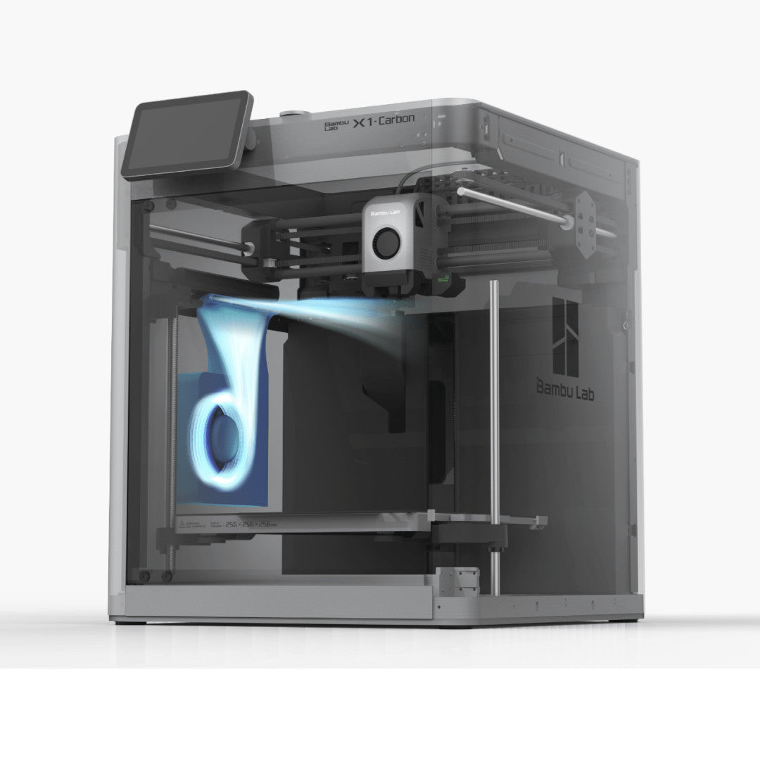 Bambu Lab X1-Carbon 3D Printer – 256×256×256mm Build Volume, 500mm/s Speed, 300°C All-Metal