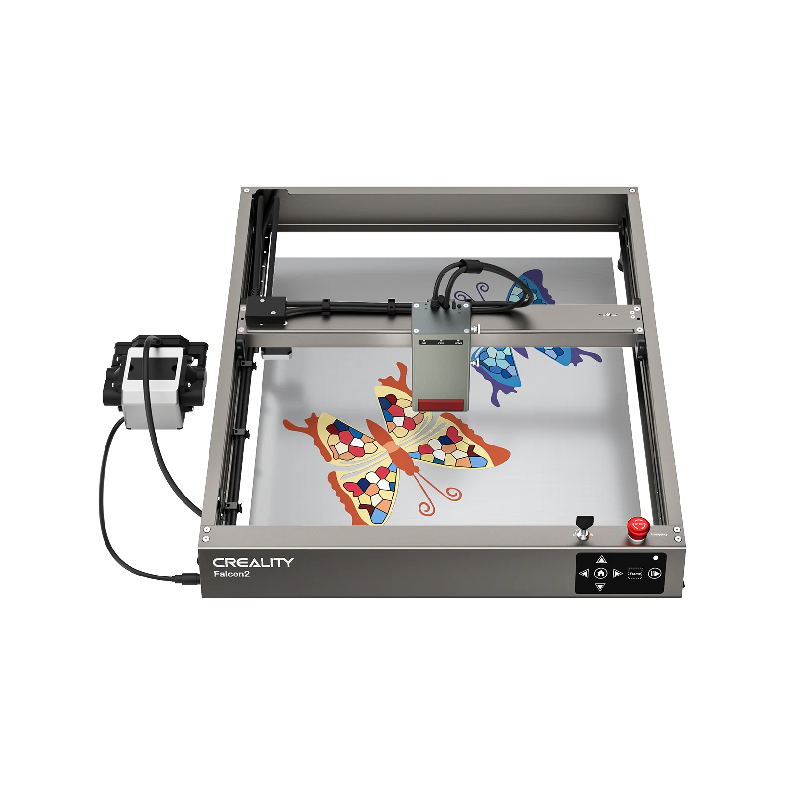 Creality CR-Laser Falcon2 40W Laser Engraver & Cutter , Adjustable 40W/20W Laser Power , Integrated Air Assist , High-Speed Engraving , Precision Cutting Machine