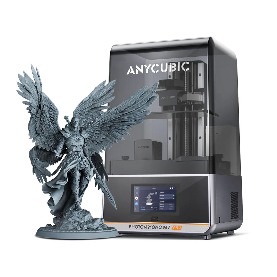 طابعة الراتنج ثلاثية الأبعاد Anycubic Photon Mono M7 Pro بدقة 14K، شاشة LCD عالية الدقة بدقة 14K، سرعة تصل إلى 170 مم/ساعة، حوض راتنج مُسخّن، تعبئة تلقائية بالراتنج | مراقبة بالذكاء الاصطناعي، طابعة MSLA عالية السرعة