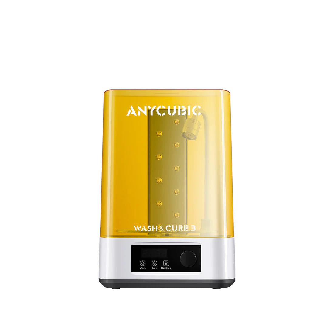 محطة Anycubic Wash & Cure 3 ‏2 في 1 للمعالجة اللاحقة للراتنج، دلو تنظيف سعة 4L، أوضاع الغسل والمعالجة وFlexiCure، مصباح UV برقبة مرنة، مؤقت من 1–30 دقيقة
