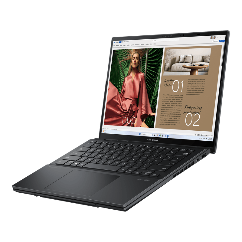 ASUS Zenbook DUO UX8406MA لاب توب بشاشة تعمل باللمس 14 بوصة 3K - Core Ultra 9-185H - رام 32 جيجابايت - 2 تيرابايت SSD - مشترك - WIN 11 (Inkwell Gray)