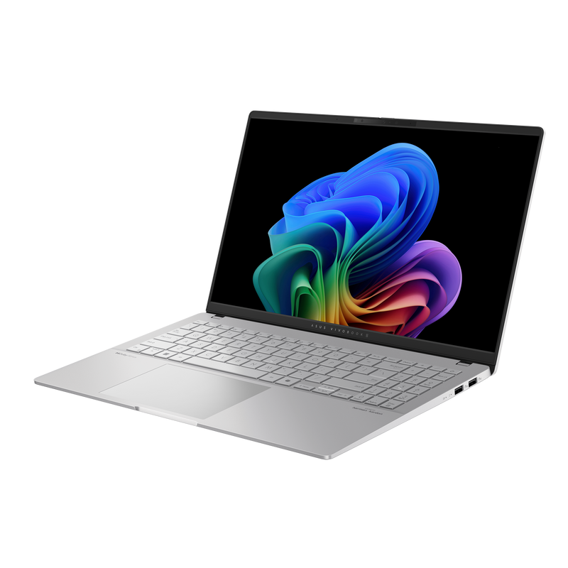 ASUS Vivobook S 15 S5507 Copilot 15.6 بوصة 3K OLED لاب توب Snapdragon X Elite X1E 78 100 - ذاكرة الوصول العشوائي 32 جيجابايت - 1 تيرابايت SSD - مشترك - WIN 11 (فضي رائع)