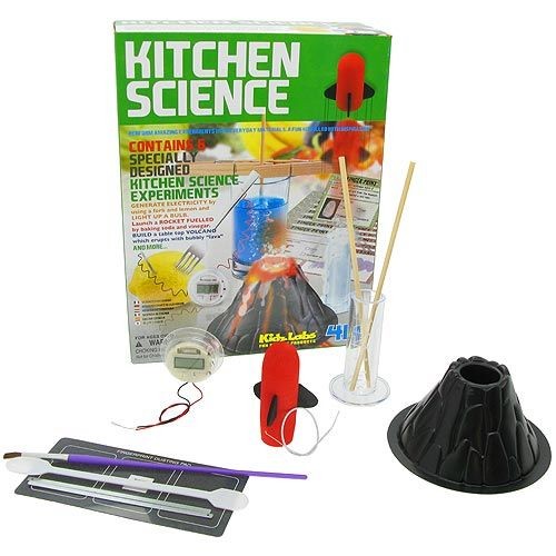 4M Kidz Labs Kitchen Science Kit – 6 Fun Experiments Using Everyday Items, Ages 8+, Model 00-03296