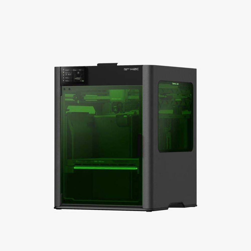 Bambu Lab H2C Full Laser Combo 10W 3D Printer – Dual-Nozzle CoreXY, 10W Laser Engraving & Cutting, 330 × 320 × 325 mm Build Volume, 1000 mm/s Speed, 350°C Hotend, 65°C Heated Chamber, AMS Compatible