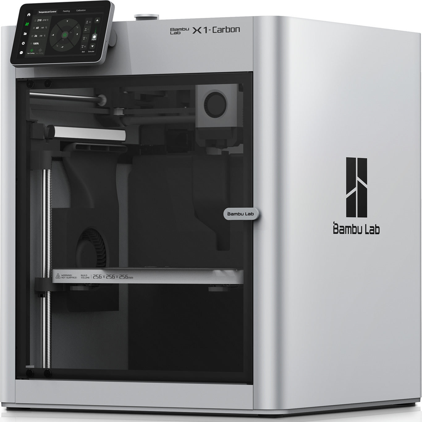 Bambu Lab X1-Carbon 3D Printer – 256×256×256mm Build Volume, 500mm/s Speed, 300°C All-Metal