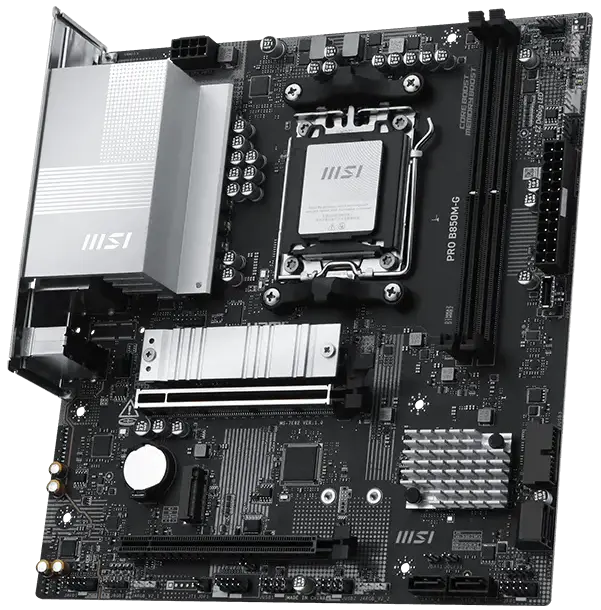 MSI PRO B850M-G Gaming Motherboard – AMD AM5, DDR5 8200+ OC, PCIe 5.0 x16, Dual M.2, 5GbE LAN, USB 5Gbps, Micro-ATX