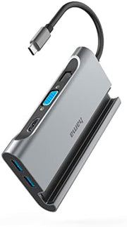 موزع USB-C من Hama 200102، Connect2Mobile، متعدد المنافذ، LANEthernet، 7 منافذ