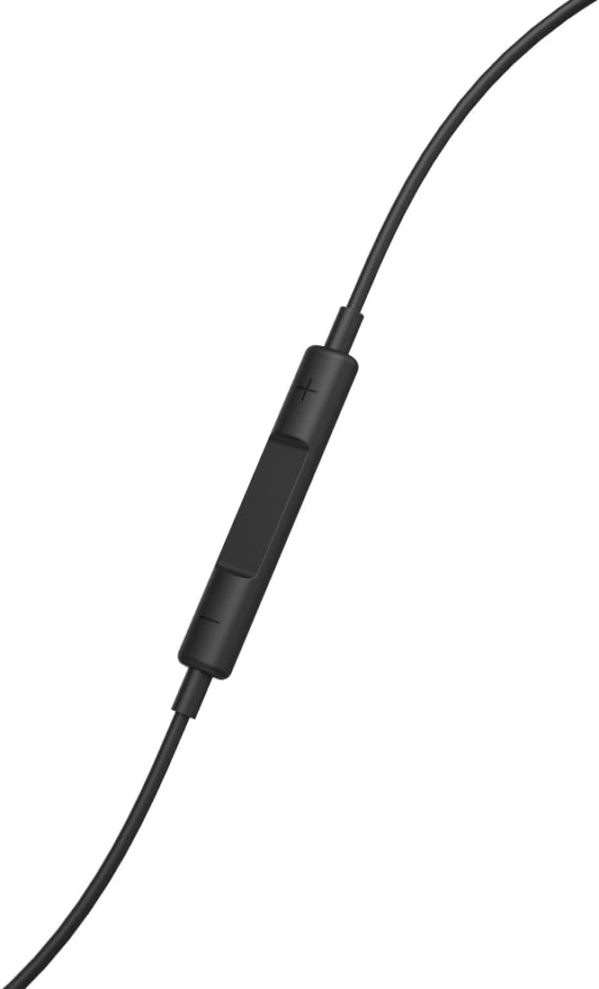 سماعات أذن سلكية Hama Glow 184157 بموصل Lightning وميكروفون، معتمدة وفق برنامج MFi لأجهزة iPhone وiPad وiPod، مشغلات صوت 14 مم، للتحكم في مستوى الصوت والمكالمات، دعم Siri، كابل بطول 1.2 م – أسود