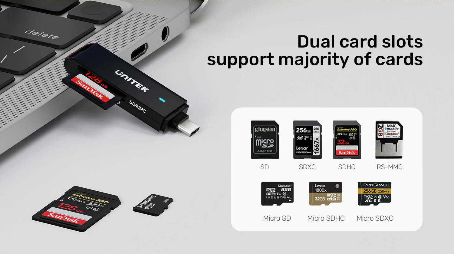 UNITEK USB-C Card Reader