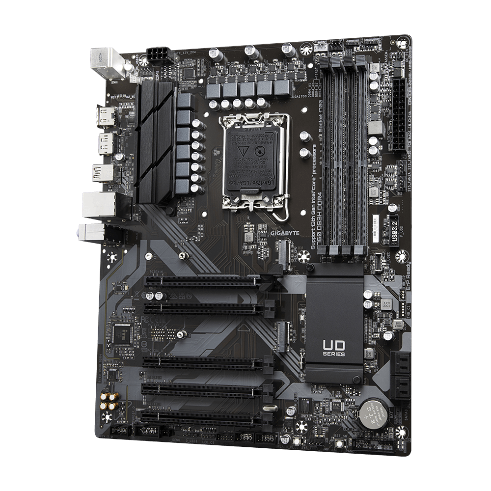 GIGABYTE B760 DS3H DDR4 ATX Motherboard – Intel LGA1700, DDR4, PCIe 4.0, Dual M.2, USB 3.2 Gen 2x2, GbE LAN, EZ-Latch, Smart Fan 6