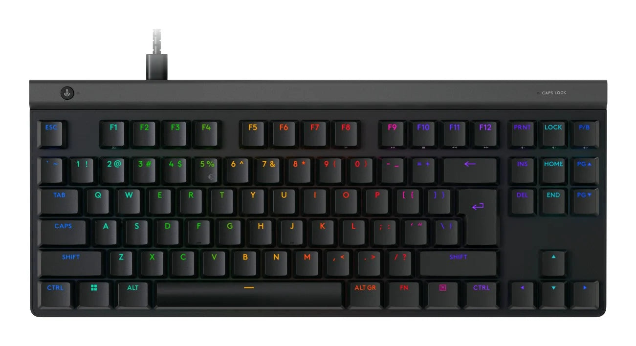 لوحة مفاتيح ألعاب Logitech G515 TKL سلكية منخفضة الارتفاع - مفاتيح ميكانيكية GL - أغطية مفاتيح PBT مزدوجة الطبقات - تقنية LIGHTSYNC RGB - عزل الصوت - تصميم بدون مفاتيح رقمية