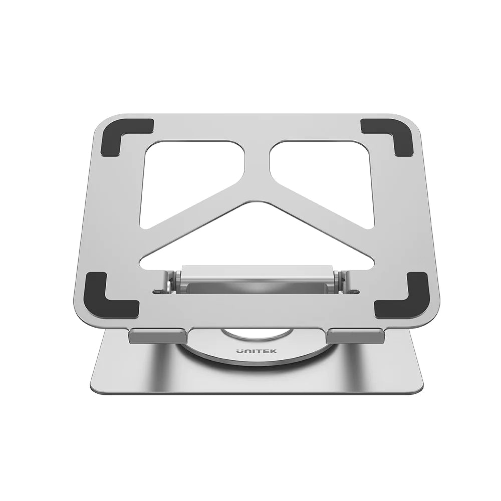تجمع محطة إرساء الكمبيوتر المحمول USB-C من UNITEK بين وظائف قاعدة الكمبيوتر المحمول وحامل الكمبيوتر المحمول
