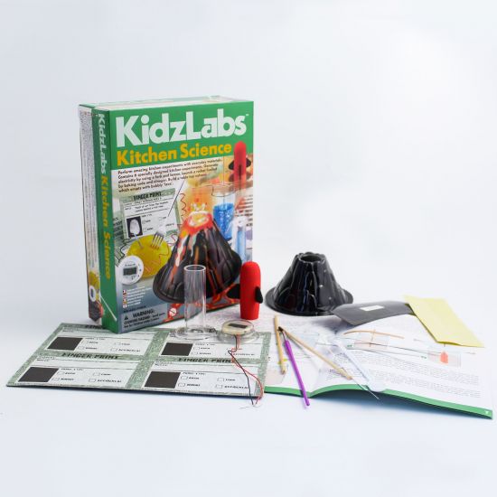 4M Kidz Labs Kitchen Science Kit – 6 Fun Experiments Using Everyday Items, Ages 8+, Model 00-03296