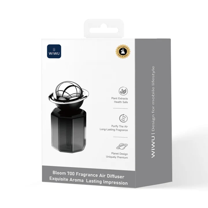 WiWU Bloom 700 Wi-Ai700 Fragrance Air Diffuser, 150ml Alcohol-Free Natural Essential Oil Scent, UFO Design, Car & Home Air Freshener