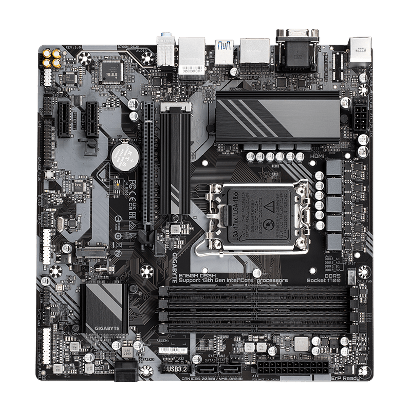 Gigabyte B760M DS3H LGA 1700 Micro-ATX Motherboard