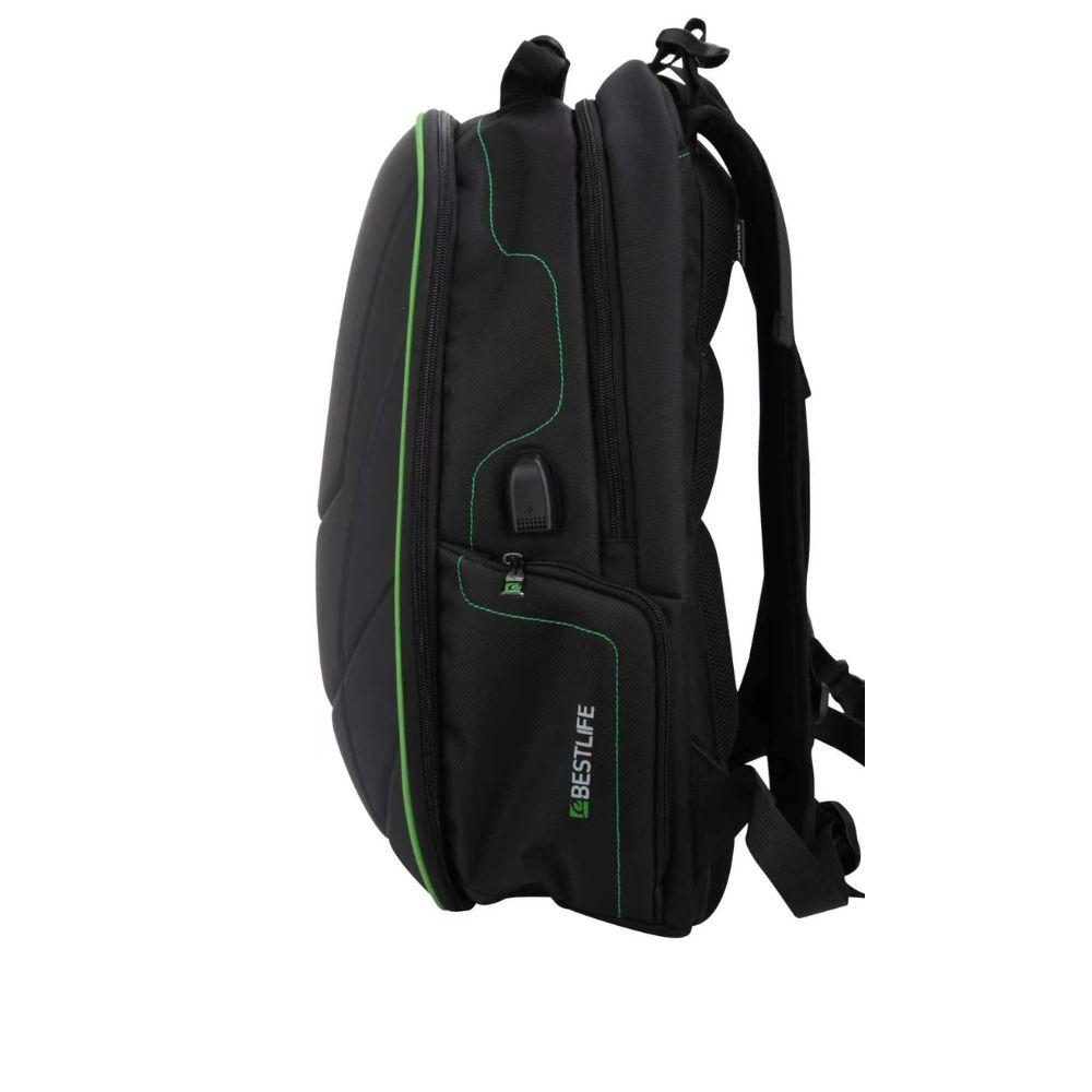 Bestlife Gaming Backpack with USB connector for 17" Laptop - Green