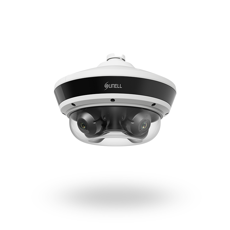 Multi Sensor Camera Small Sunell 4 × 5MP 4-Directional Multi-Sensor Network Camera with AI Detec ...