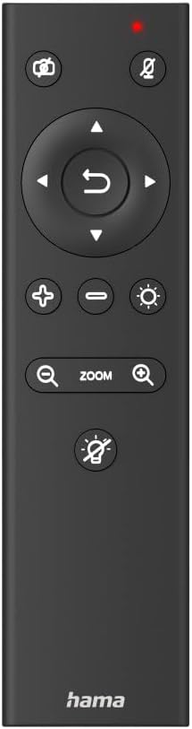 Hama C-850 Pro QHD 2K Webcam with LED Ring Light , Autofocus , Dual Microphones , Remote Control , Privacy Cover , USB Plug & Play for Streaming & Video Conferencing