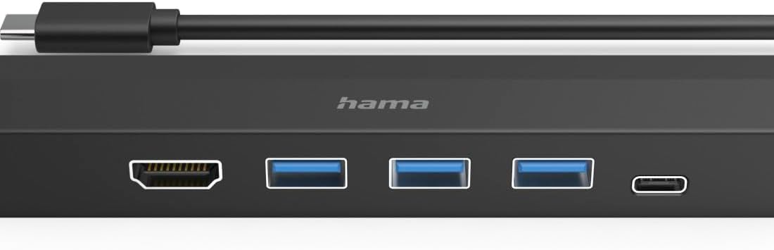 Hama USB-C Hub Multi-Port Adapter – 6-Port USB-C Multiport with 3× USB ...