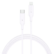 كابل شحن ونقل بيانات من USB-C إلى Lightning من Hama 183295 بطول 1 م، معتمد من Apple MFi، يدعم الشحن السريع بتقنية توصيل الطاقة، USB 2.0 بسرعة 480Mbps، بتيار يصل إلى 3A، لأجهزة iPhone وiPad وiPod، باللون الأبيض