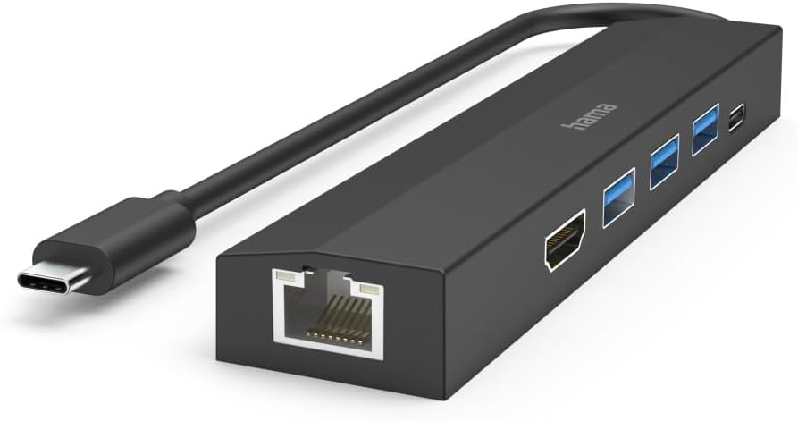 Hama USB-C Hub Multi-Port Adapter – 6-Port USB-C Multiport with 3× USB ...